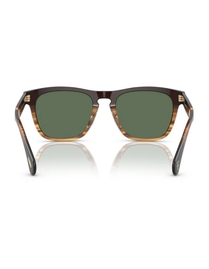 Oliver Peoples R-3 Acetate Polarised Sunglasses in Brown image 4