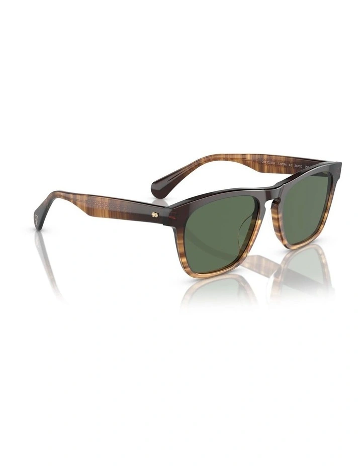 Oliver Peoples R-3 Acetate Polarised Sunglasses in Brown image 6