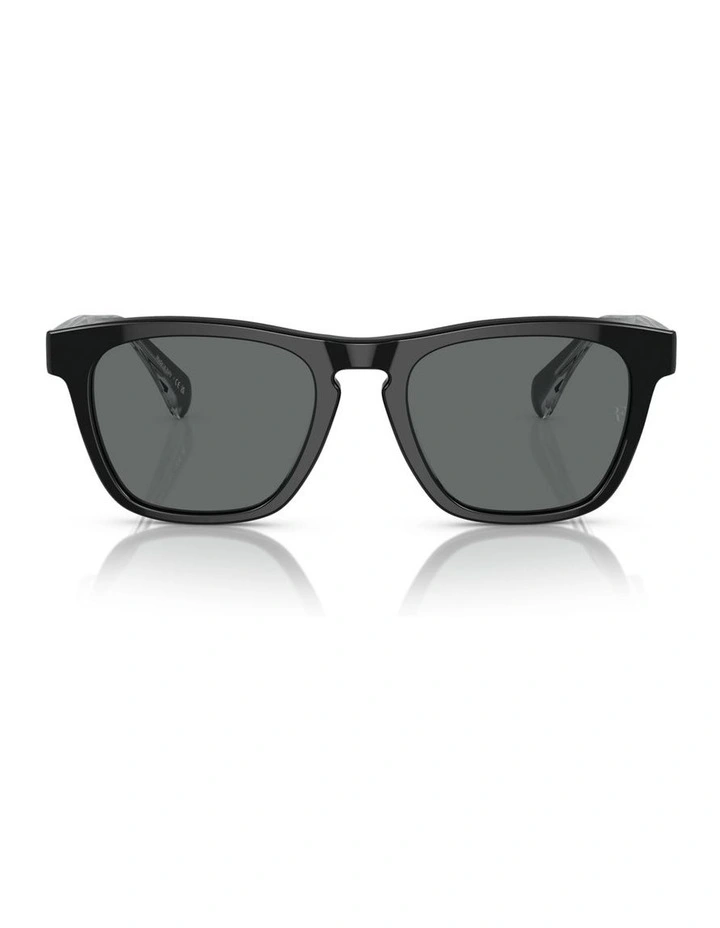 Oliver Peoples R-3 Acetate Polarised Sunglasses in Black image 2