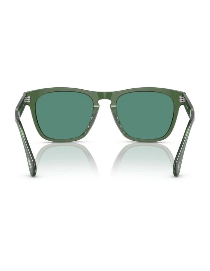 Oliver Peoples R-3 Acetate Sunglasses in Green image 2