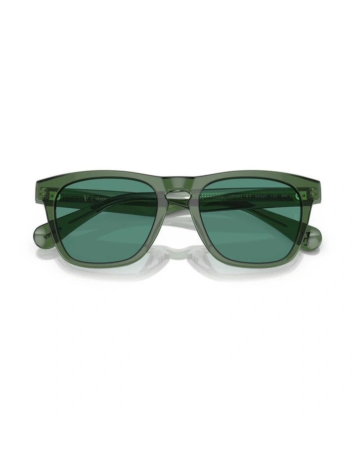 Oliver Peoples R-3 Acetate Sunglasses in Green image 3