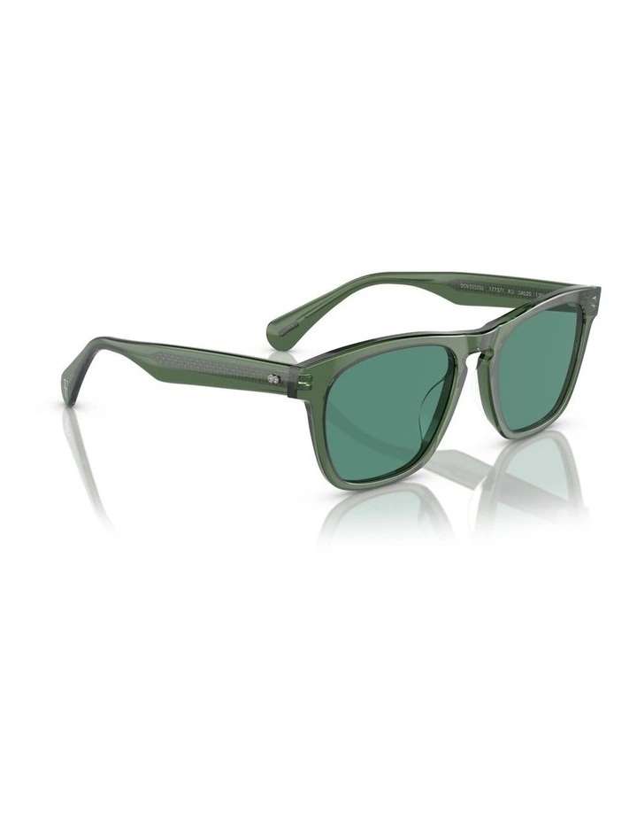 Oliver Peoples R-3 Acetate Sunglasses in Green image 4