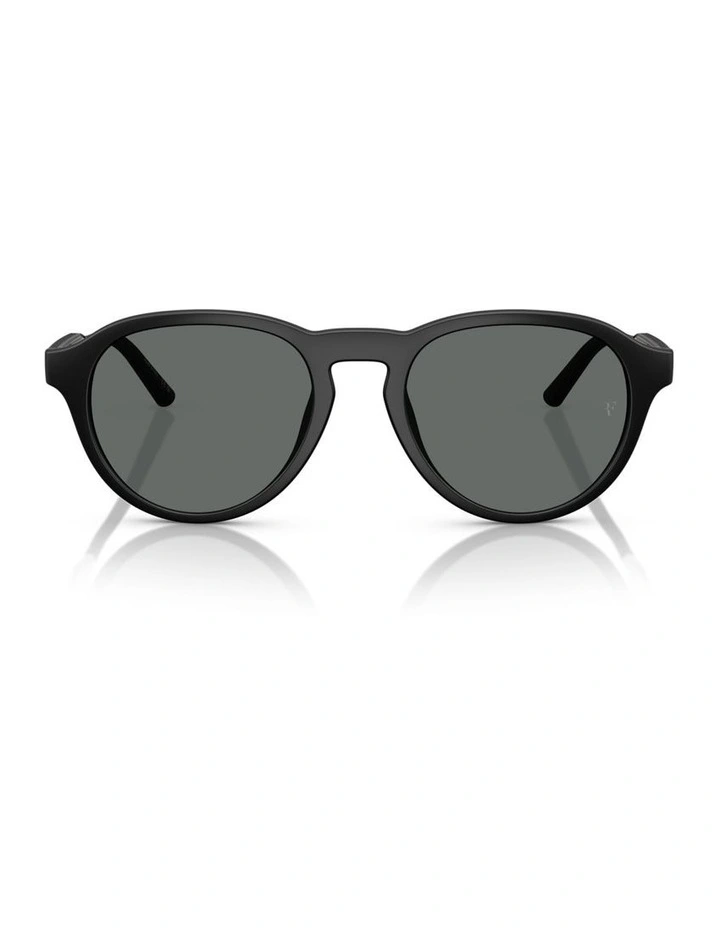 Oliver Peoples R-8 Injected Polarised Sunglasses in Black image 1