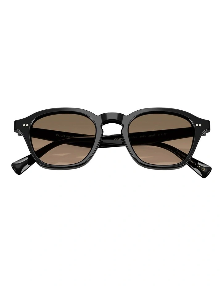Oliver Peoples Eyles Acetate Polarised Sunglasses in Black image 3