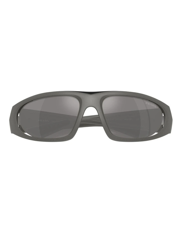 Prada Linea Rossa Injected Sunglasses in Grey image 4