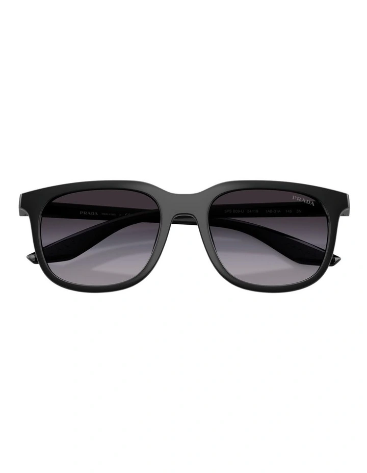 Prada Linea Rossa Injected Sunglasses in Black image 4