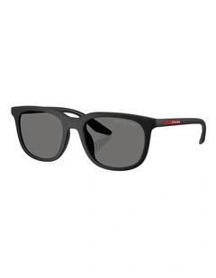 Prada Linea Rossa Injected Polarised Sunglasses in Black