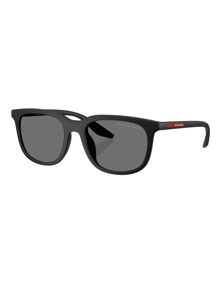 Prada Linea Rossa Injected Polarised Sunglasses in Black image 1