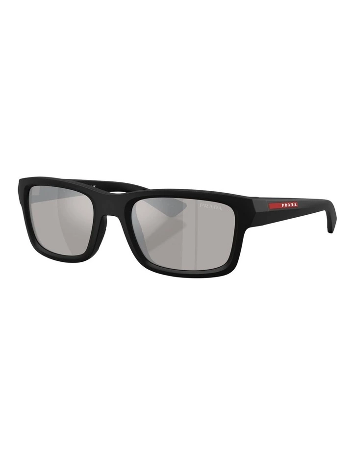 Prada Linea Rossa Injected Sunglasses in Black image 1