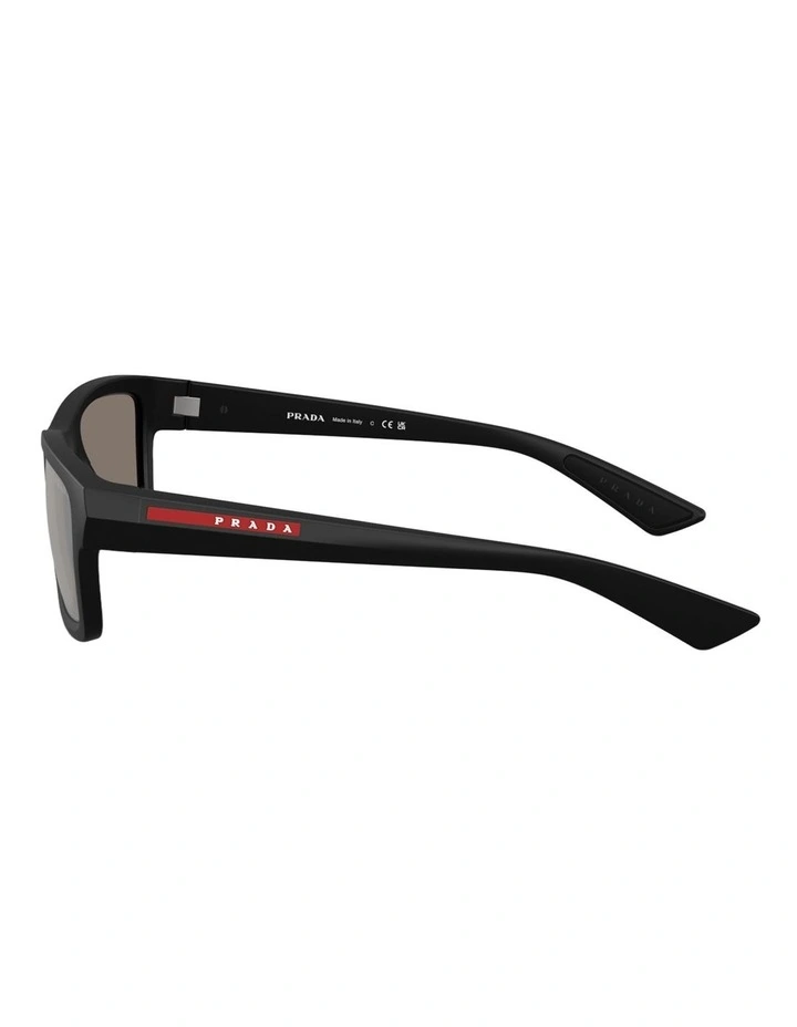 Prada Linea Rossa Injected Sunglasses in Black image 3