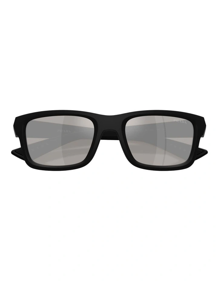 Prada Linea Rossa Injected Sunglasses in Black image 4