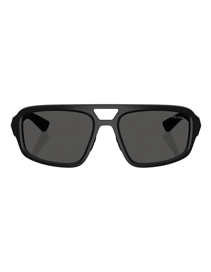 Prada Linea Rossa Injected Sunglasses in Black image 2
