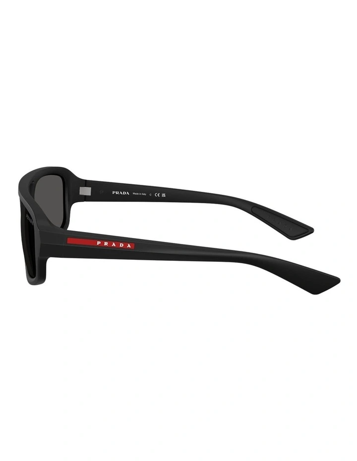 Prada Linea Rossa Injected Sunglasses in Black image 3