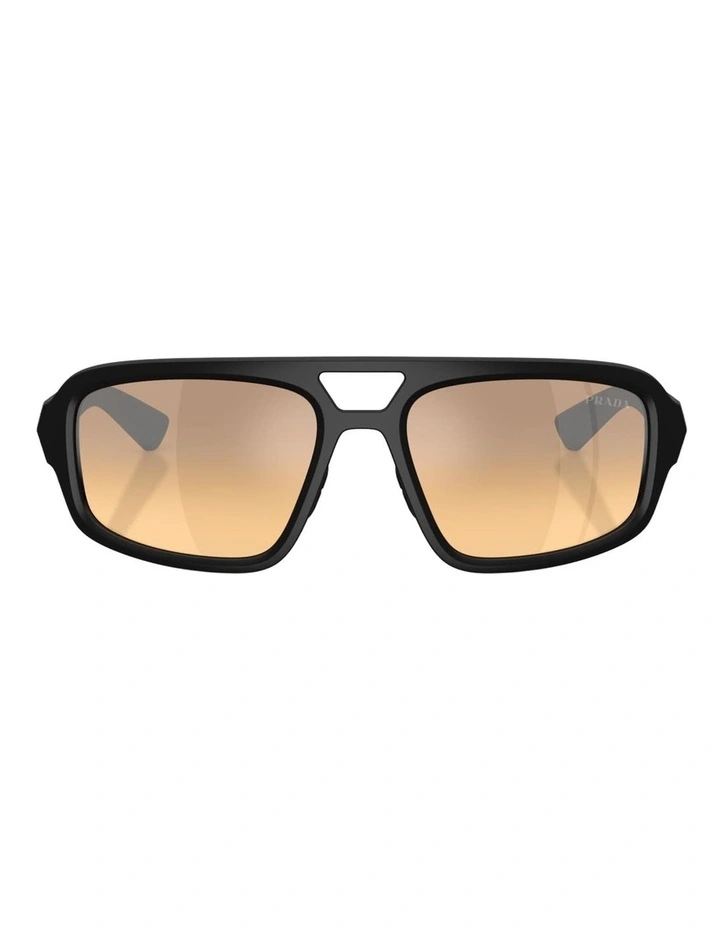 Prada Linea Rossa Injected Sunglasses in Black image 2