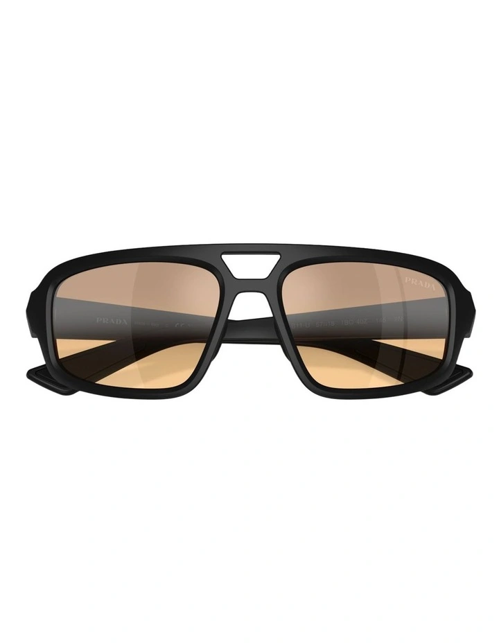 Prada Linea Rossa Injected Sunglasses in Black image 4