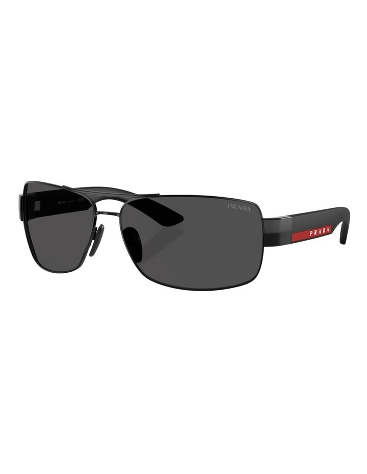 Prada Linea Rossa Metal Sunglasses in Black image 1