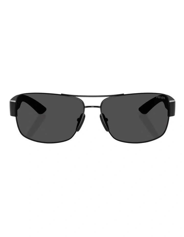 Prada Linea Rossa Metal Sunglasses in Black image 2