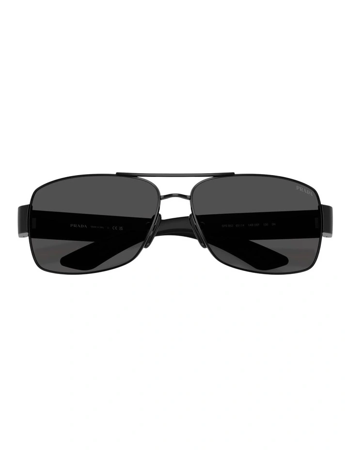 Prada Linea Rossa Metal Sunglasses in Black image 4