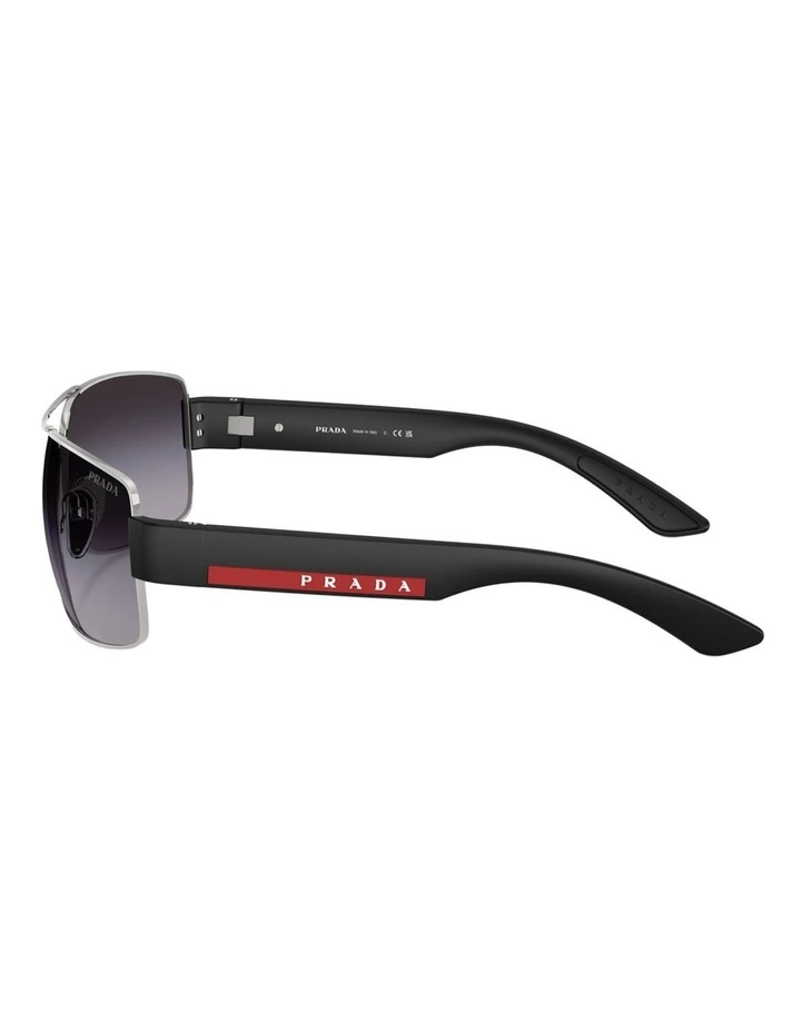 Prada Linea Rossa  Metal Sunglasses in Silver image 2