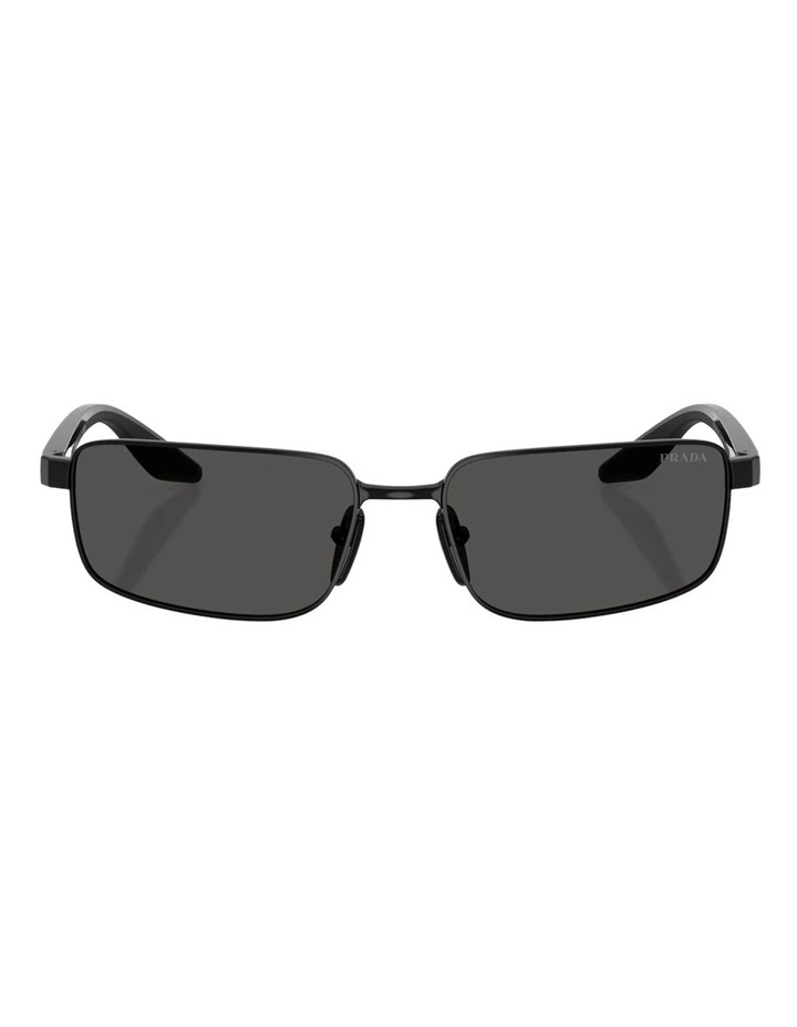 Prada Linea Rossa  Metal Sunglasses in Black image 1