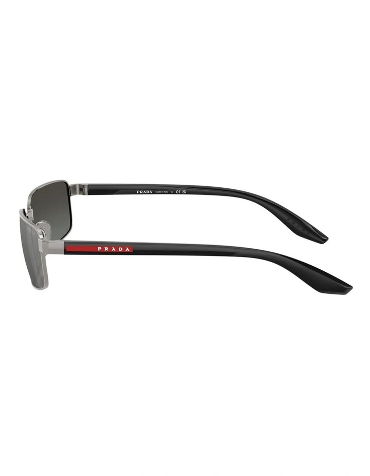 Prada Linea Rossa Metal Sunglasses in Grey image 3