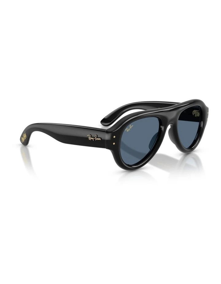 Ray-Ban Aviator Puffer Nylon Sunglasses in Black image 4