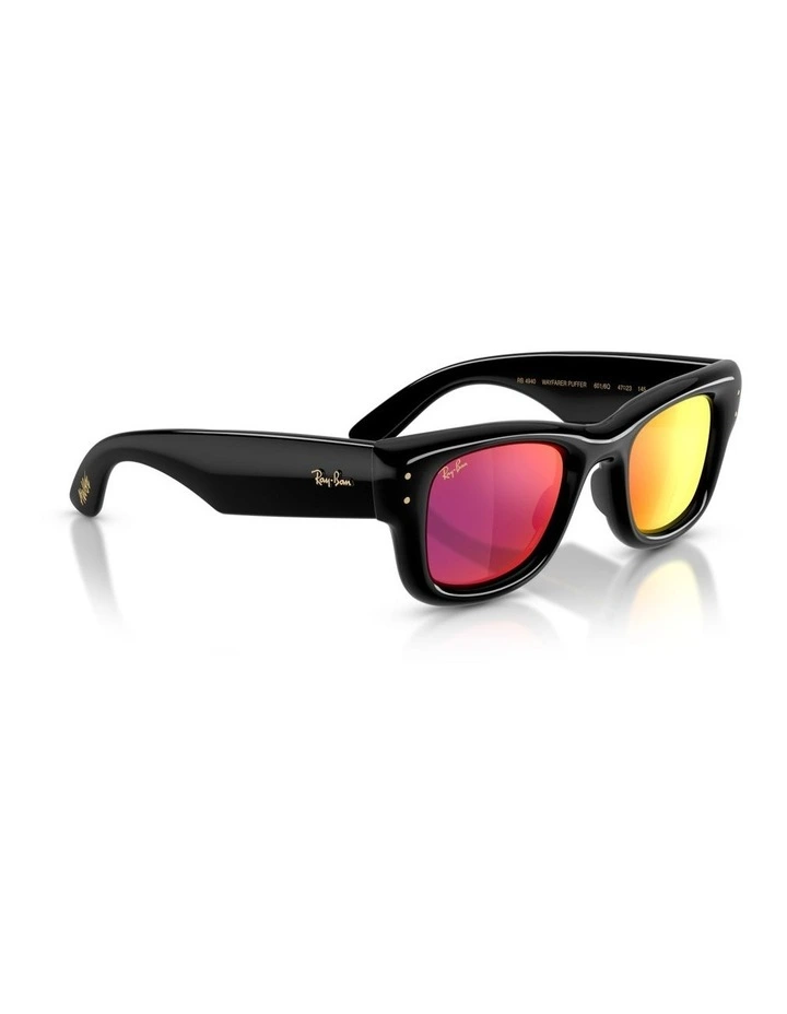 Ray-Ban Wayfarer Puffer Nylon Sunglasses in Black image 5
