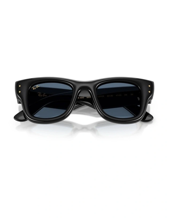 Ray-Ban Wayfarer Puffer Nylon Sunglasses in Black image 3