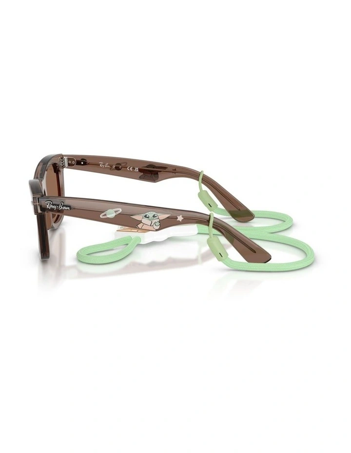Ray-Ban Star Wars Grogu Mini Street Neat Acetate Sunglasses in Brown image 2