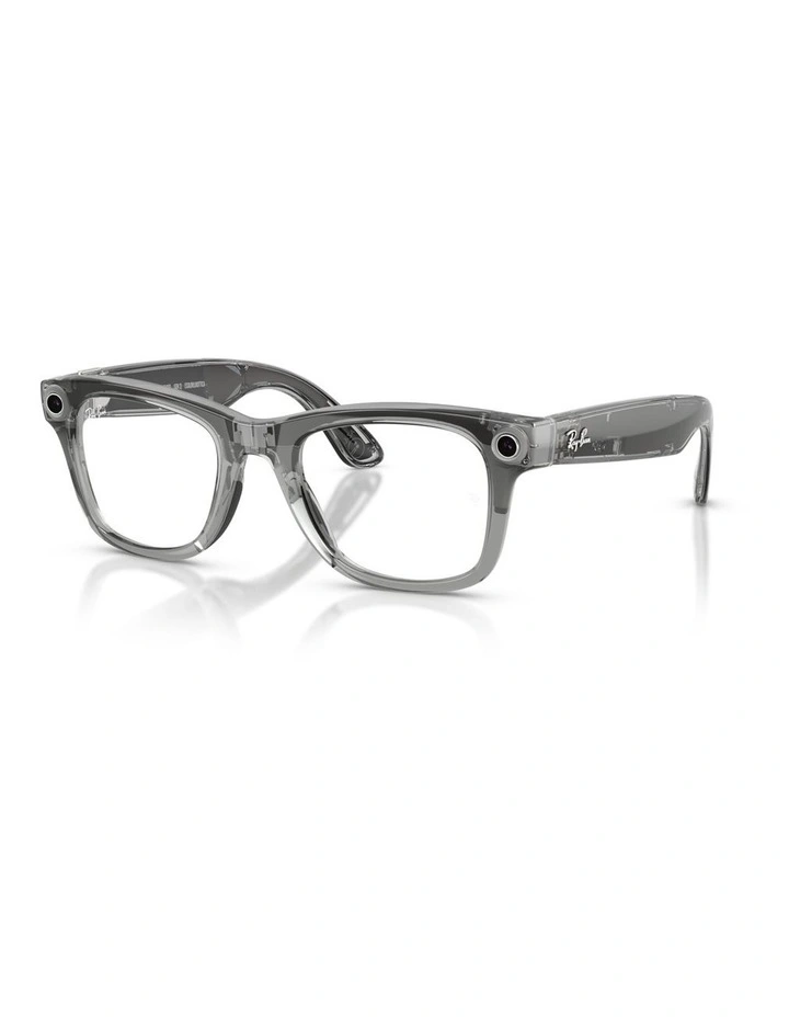 Ray-Ban Meta Wayfarer Injected Sunglasses in Grey image 1
