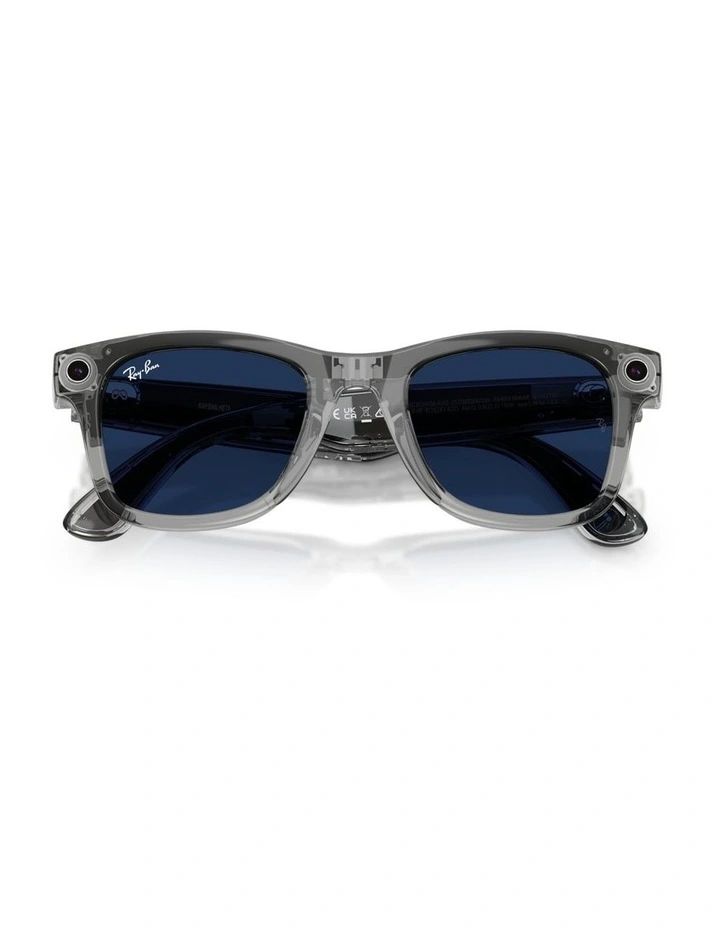 Ray-Ban Meta Wayfarer Injected Sunglasses in Grey image 6