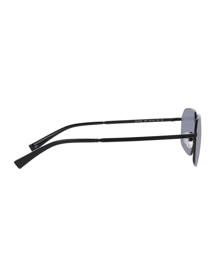 Unofficial Metal Polarised Sunglasses in Black image 2