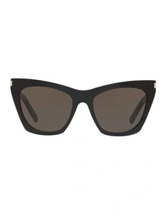 Saint Laurent SL 214 Kate Acetate Sunglasses in Black