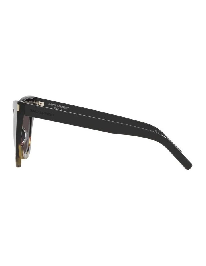 Saint Laurent SL 214 Kate Acetate Sunglasses in Black image 2