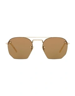 Saint Laurent SL 422 Metal Sunglasses in Brown