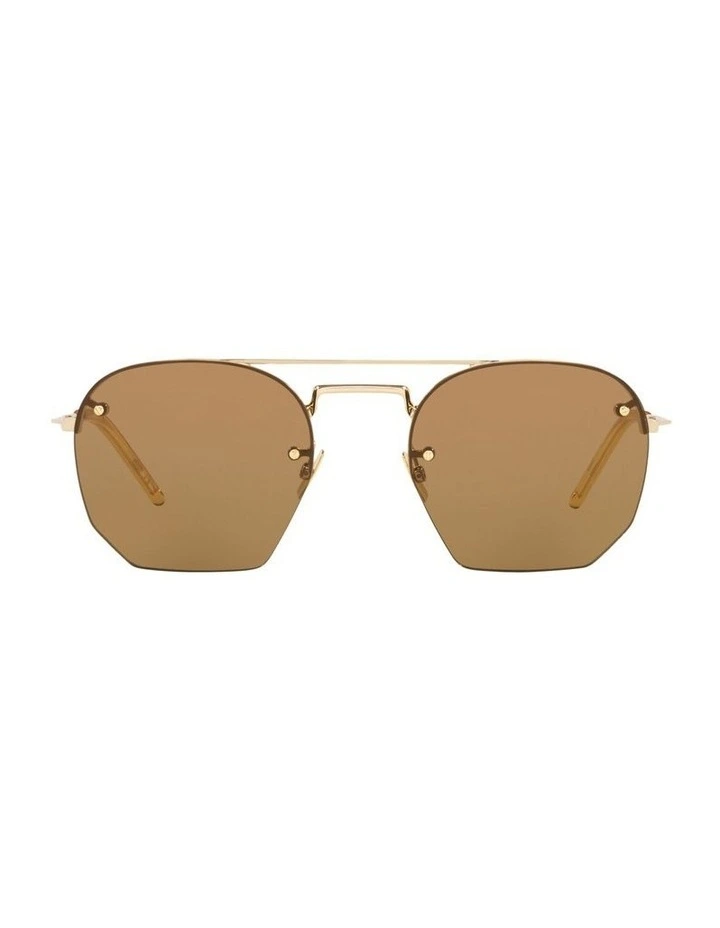 Saint Laurent SL 422 Metal Sunglasses in Brown image 1