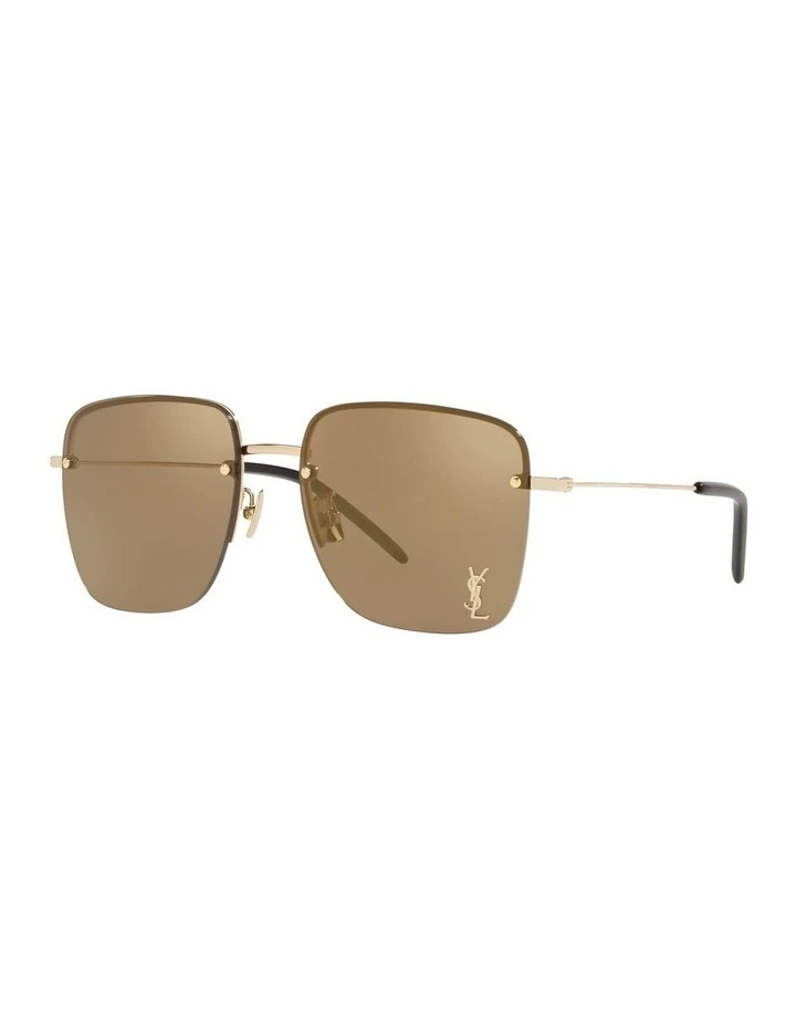 Saint Laurent SL 312 M-006 Metal Sunglasses in Gold image 1