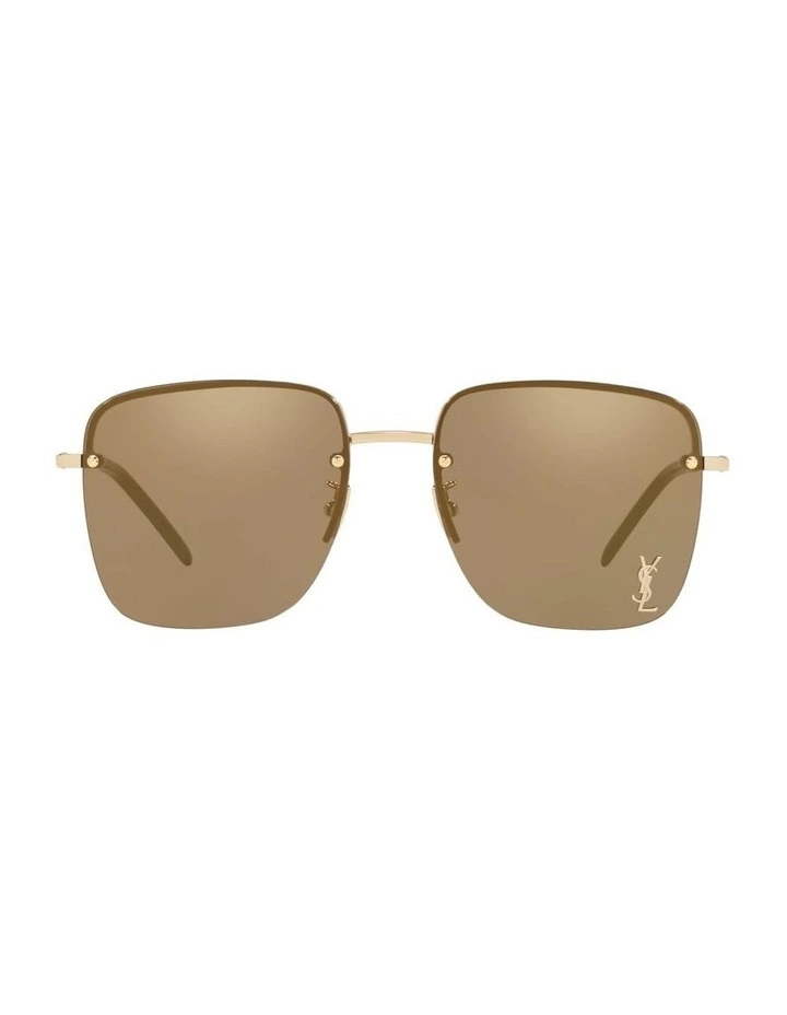 Saint Laurent SL 312 M-006 Metal Sunglasses in Gold image 2