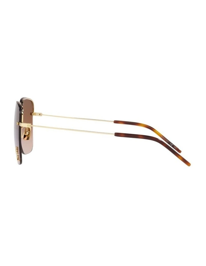 Saint Laurent SL 312 M Metal Sunglasses in Gold image 3