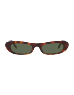 Saint Laurent SL 557 Shade Acetate Sunglasses in Tortoise