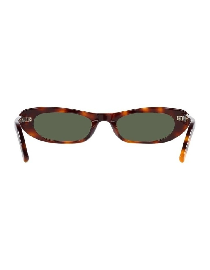 Saint Laurent SL 557 Shade Acetate Sunglasses in Tortoise image 3