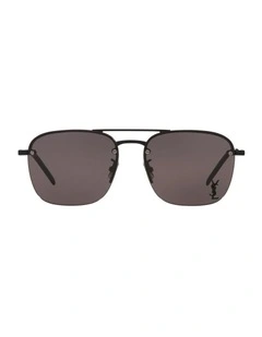 Saint Laurent SL 309 M Metal Sunglasses in Black