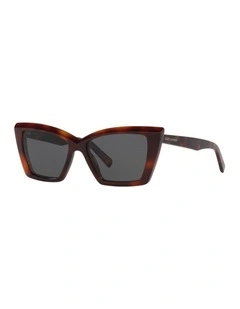 Saint Laurent SL 657 Acetate Sunglasses in Tortoise