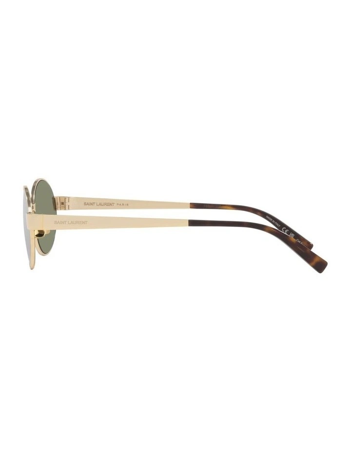 Saint Laurent SL 692 Metal Sunglasses in Gold image 3