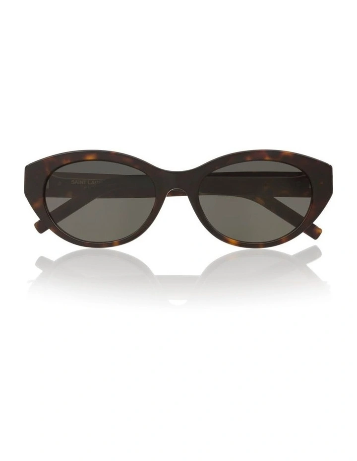 Saint Laurent SL M148 Acetate Sunglasses in Tortoise image 4