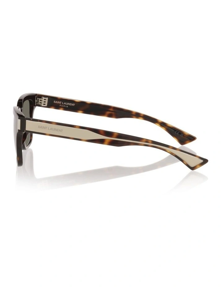 Saint Laurent SL790 Acetate Sunglasses in Tortoise image 3