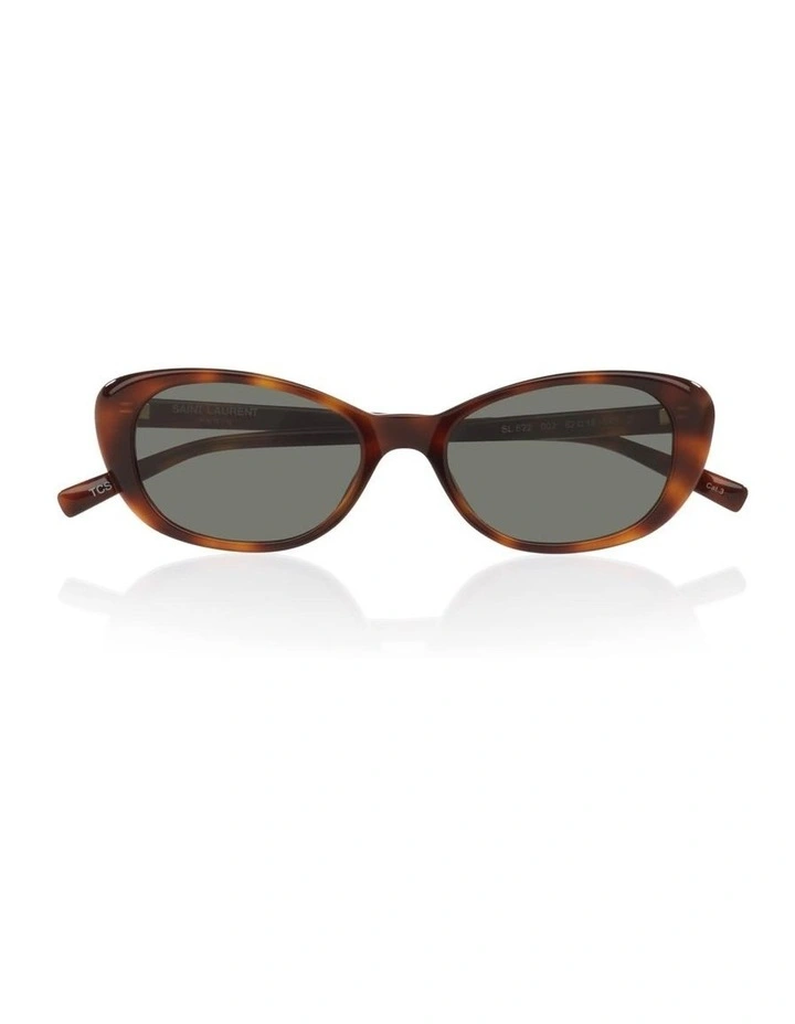 Saint Laurent SL822 Acetate Sunglasses in Tortoise image 4