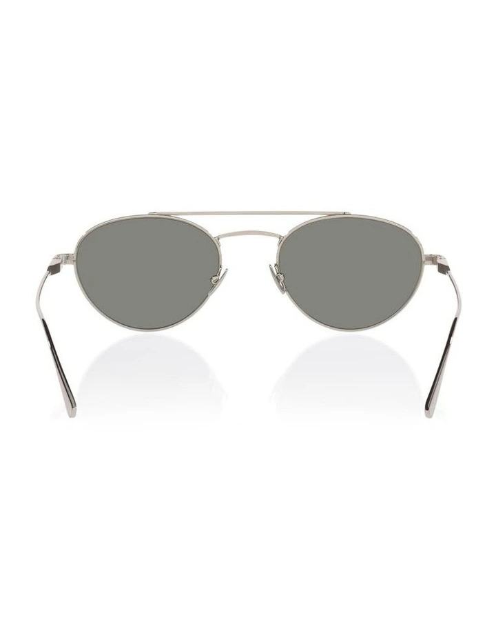 Saint Laurent SL97 Metal Sunglasses in Silver image 3