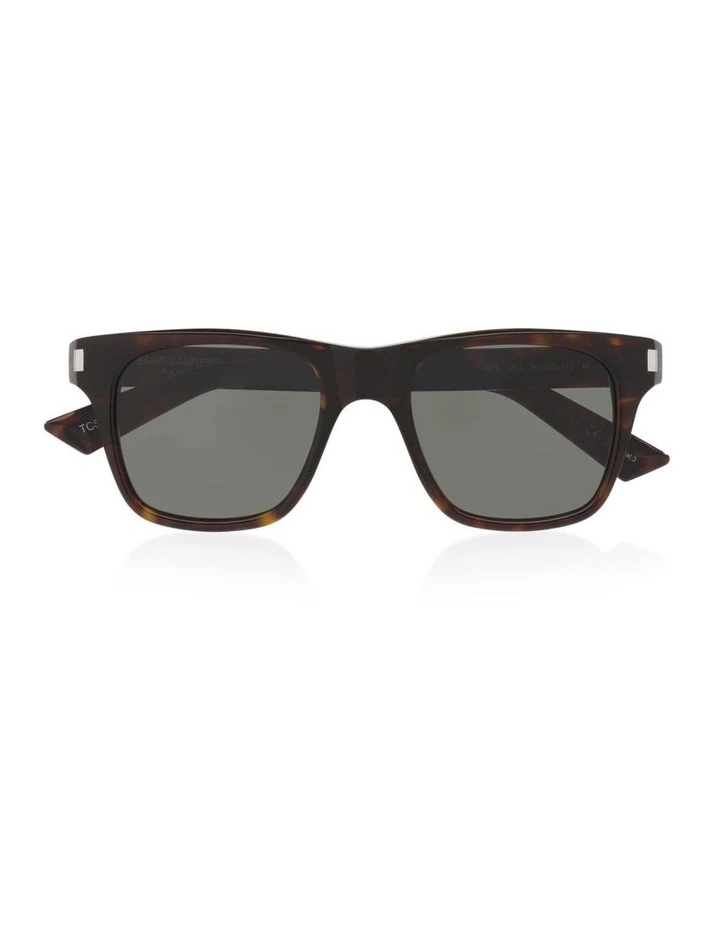 Saint Laurent Sl 875 Acetate Sunglasses in Tortoise image 4