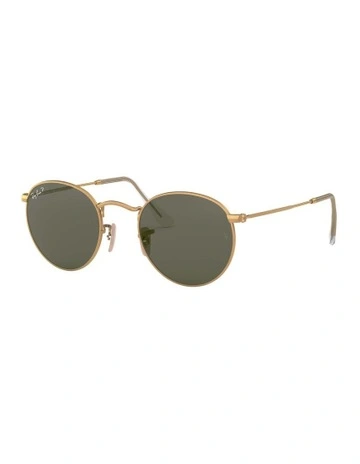 Round Metal Gold RB3447 Polarised Sunglasses